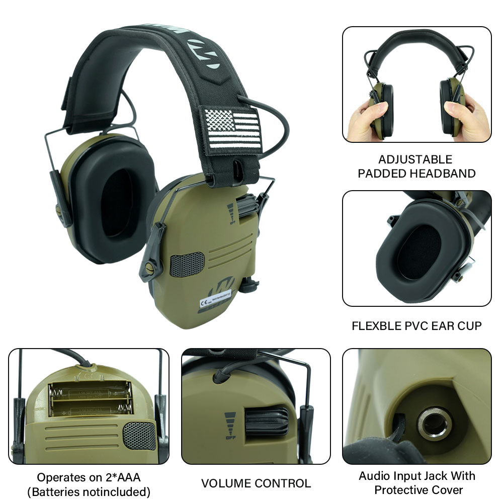 Orejeras protectoras, orejeras - Earmuffs Foldable reseña y precio